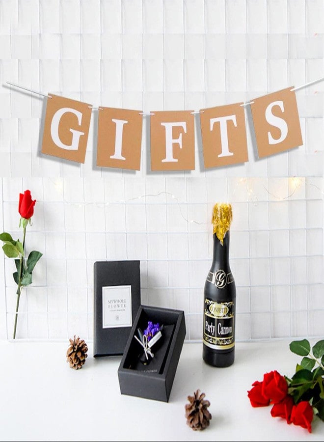 Oarkive Gifts Sign Bunting Banner Vintage Rustic Gift Banner for Wedding Party, Bridal Shower, Country Baby Shower Decor, Bachelorette, Birthday Party Decorations - Image 5