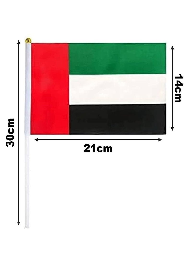General UAE Flag A5 Size, Pack Of 5 Pieces. Flag of UAE For UAE National Day  - Image 2