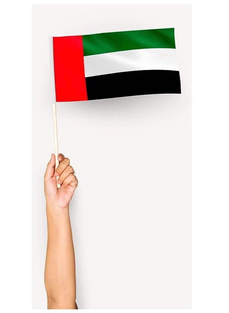 General UAE Flag A5 Size, Pack Of 5 Pieces. Flag of UAE For UAE National Day  - Image 3
