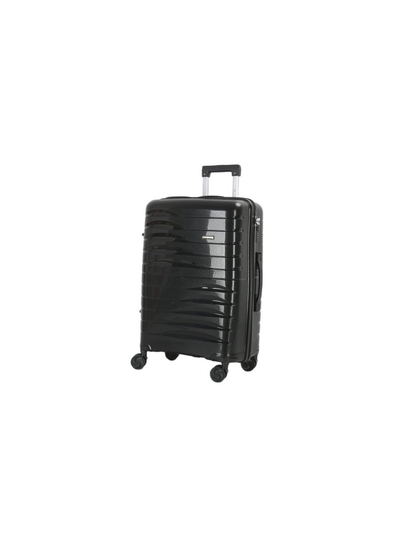 اتش تي مجموعة حقائب سفر إتش تي، من أربع قطع - حقائب سفر صلبة بعجلات دوارة، ومقبض تلسكوبي، وسحابات مقاومة للانحشار (13/20/24/28 بوصة، 13.5/49/76/129 لترًا، مجموعة سفر خفيفة الوزن، لون أسود) - Image 4