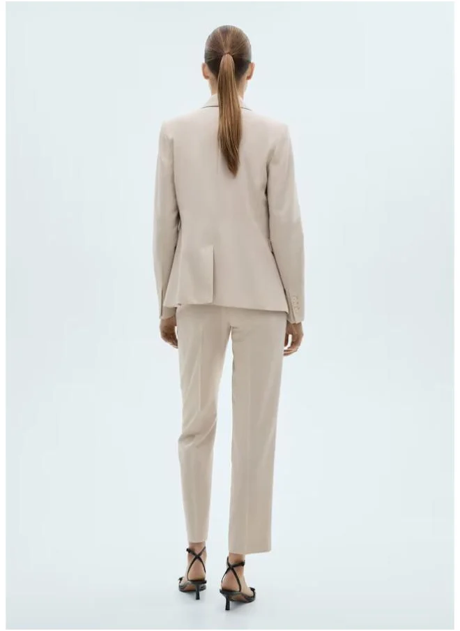 مانجو High Waist Straight Suit Trousers