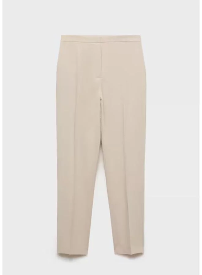MANGO High Waist Straight Suit Trousers