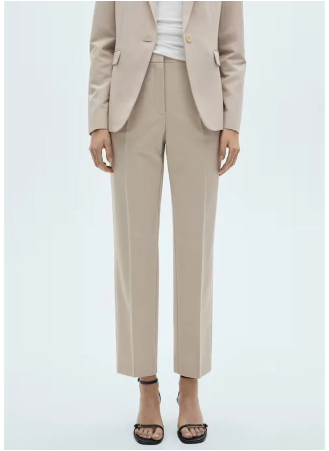 مانجو High Waist Straight Suit Trousers