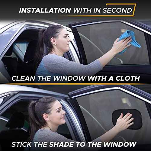 EcoNour Miniature Static Cling Window Shade for Car Sun Visor (2 Pack) | Windshield Sun Shade Static Cling for Driving Glare Shield | Cling Car Shade for Windshield | Sun Glare Protection Accessories - Image 4