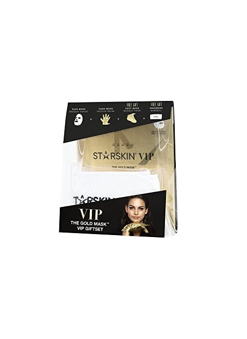 STARSKIN STARSKIN VIP The Gold Mask Giftset - High-end Gift - Complete Collection - Includes Hand, Foot, and Face Masks Headband 