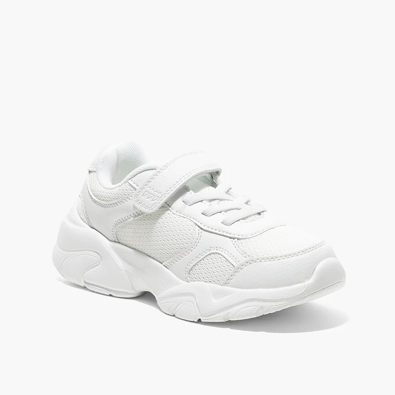 AMICA Amica Kids School Shoes  Lightweight, breathable vegan leather sneakers with anti-slip phylon outsole, memory foam insoles, and Single Velcro closure for boys, girls, and school wear.