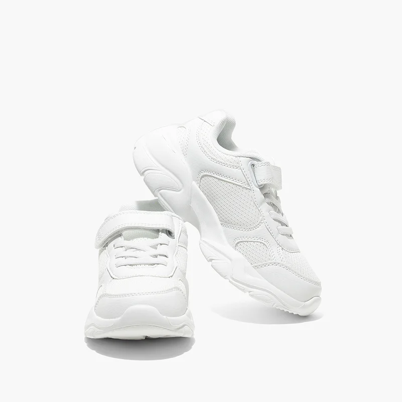 AMICA Amica Kids School Shoes  Lightweight, breathable vegan leather sneakers with anti-slip phylon outsole, memory foam insoles, and Single Velcro closure for boys, girls, and school wear.