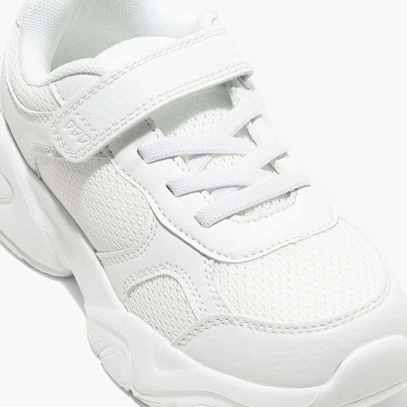 AMICA Amica Kids School Shoes  Lightweight, breathable vegan leather sneakers with anti-slip phylon outsole, memory foam insoles, and Single Velcro closure for boys, girls, and school wear.