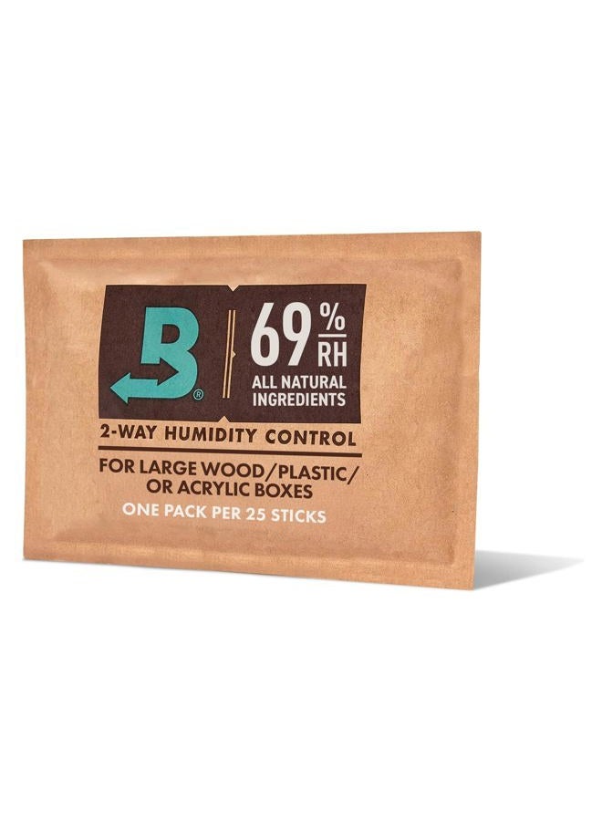 Boveda 69% Two-Way Humidity Control Pack For Storing Up to 25 Items – Size 60 – Single – Plastic & Wood Humidifier Boxes & Zip Lock Bags – Moisture Absorber – Humidifier Pack – Individually Wrapped - Image 1