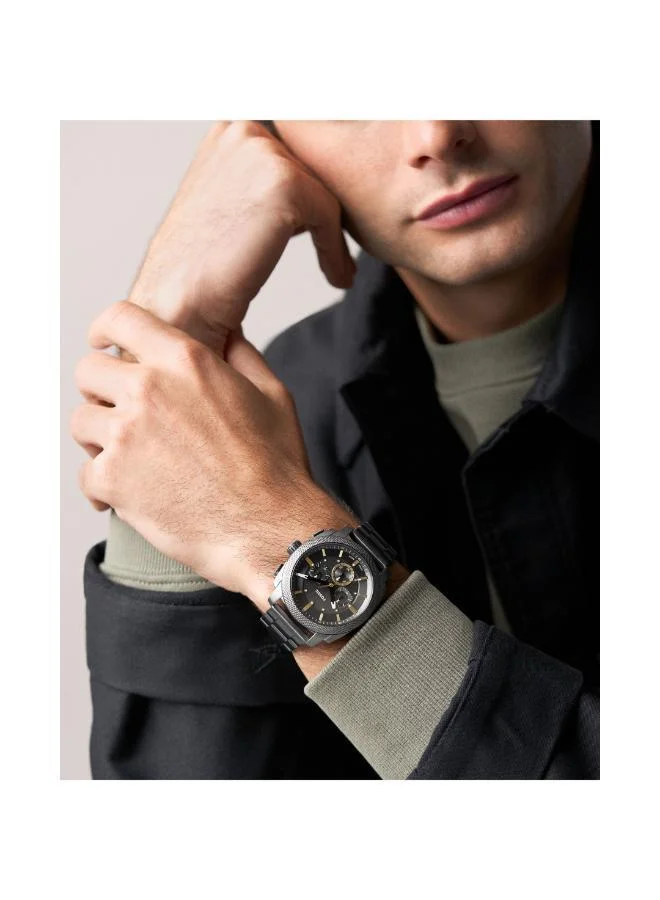 Fossil Machine Analog Watch with Stainless Steel Metal Bracelet