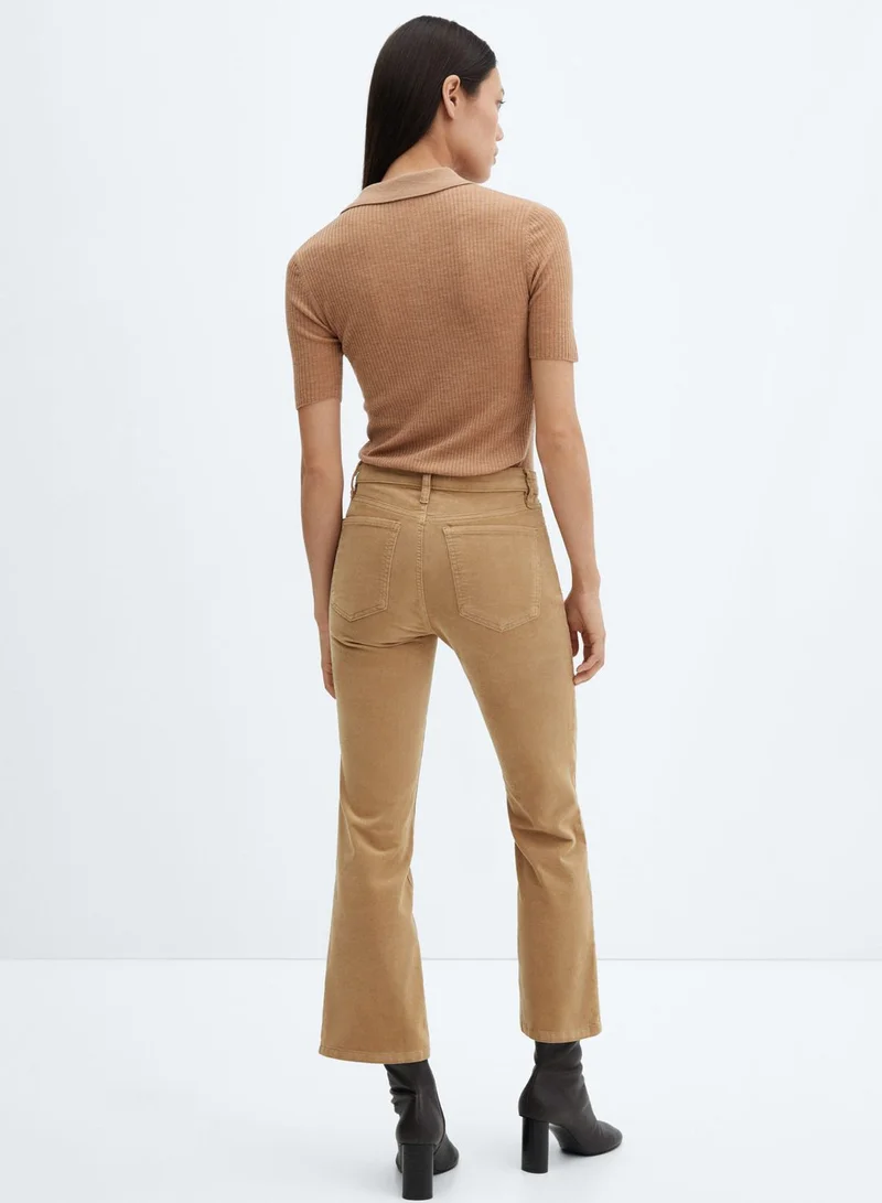 MANGO Flared High Waist Jeans