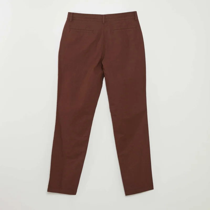 Kiabi Straight-Leg Chinos Brown