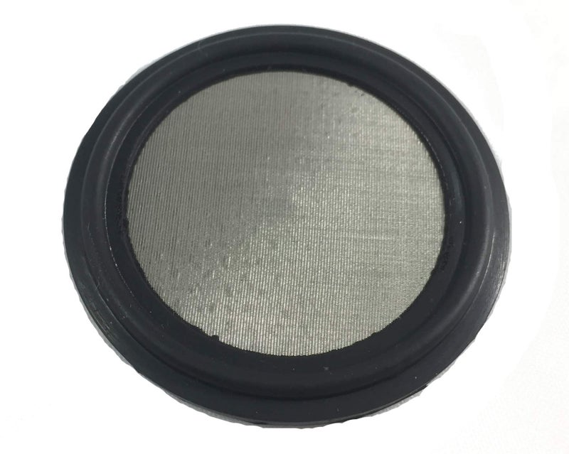 ARTESIAN SYSTEMS 2" Tri Clamp BUNA-N Screen Filter, Ferrule Gasket 316L 100Uf Micron Screen Stainless Steel Pharmaceutical Grade Filter Mesh. BUNA-N, Bleed Proof Fusion Molded With Mesh Material! & FDA Certification - Image 1