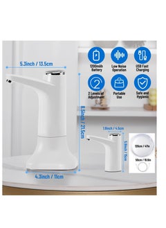 Excefore Portable Water Dispenser, Desktop Water Dispenser, Detachable Automatic Drinking Water Pump for 5 Gallon Bottle, Suitable for Home, Office and Outdoor (White)  - Image 2