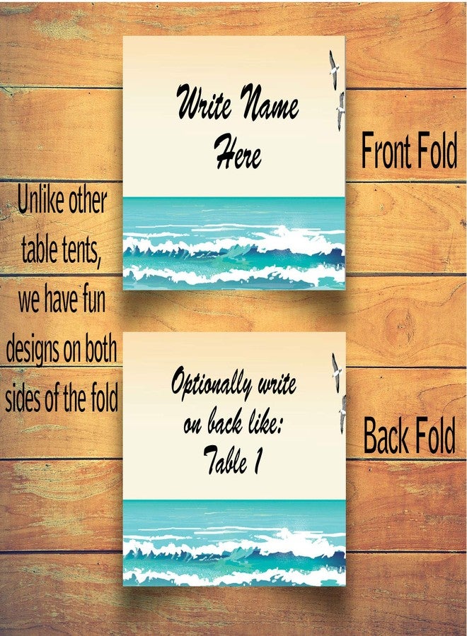 ستون هاوس كوليكشن بطاقات أماكن جلوس بإطلالة على المحيط - 25 بطاقة أسماء جلوس للضيوف - بطاقات طاولات بطابع الشاطئ - بطاقات أسماء جلوس لحفلات الزفاف (إطلالة على المحيط) - Image 3