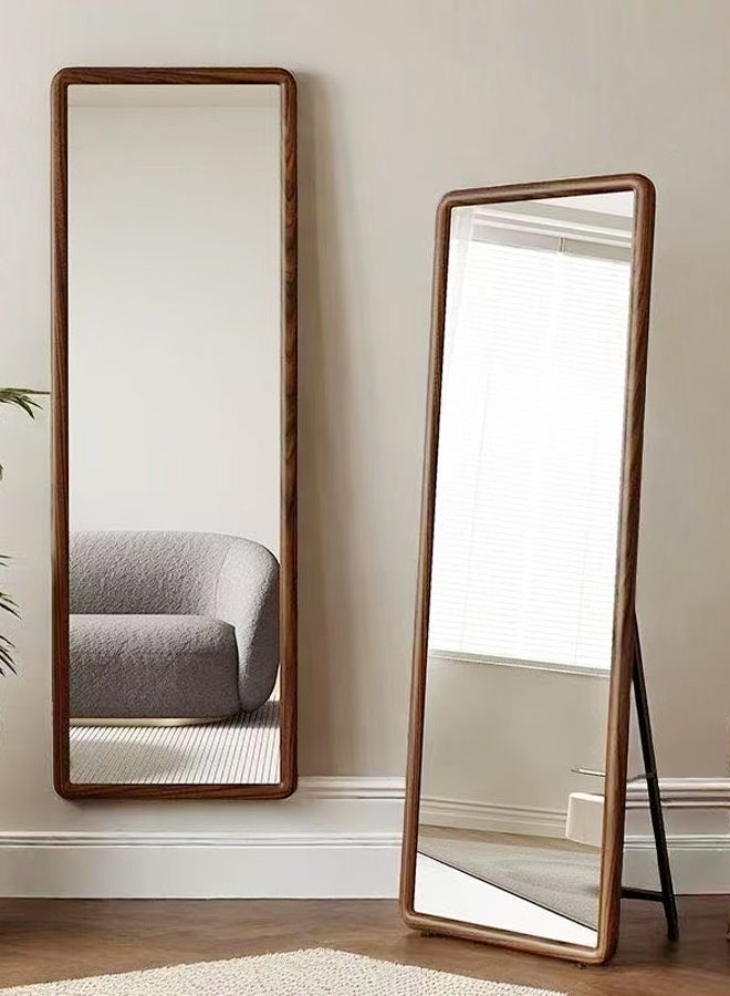 فاشون هوم مرآة مستطيلة فاخرة مثبتة على الأرض بطول كامل، مع إطار معدني وحامل حديدي، مناسبة للمنزل أو غرفة النوم، 50×160 سم - Image 5