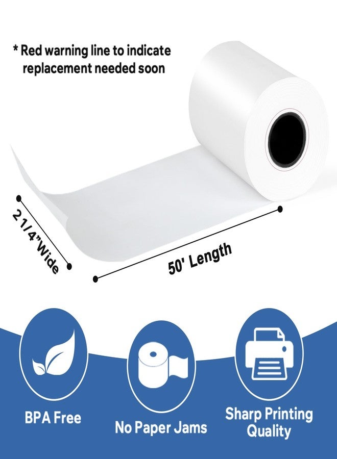 Pony Packaging 2 1/4" x 50' Thermal Receipt Paper Rolls 50 Rolls,BPA Free Receipt Paper - Image 2