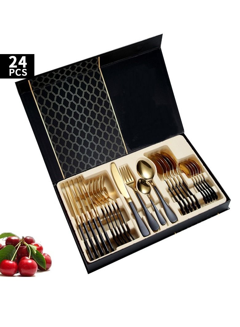 الأزرق جي دبليو 24 قطعة من أدوات المائدة