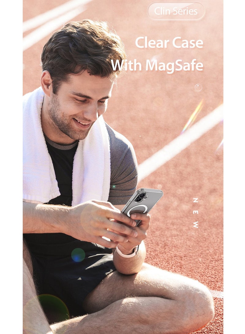 دبليو تيك غطاء هاتف ابل ايفون 16 2024 بريميوم مغناطيسي، شفاف نحيف مرن مقاوم للصدمات غطاء هاتف خلفي ماغشاف - شفاف - Image 3