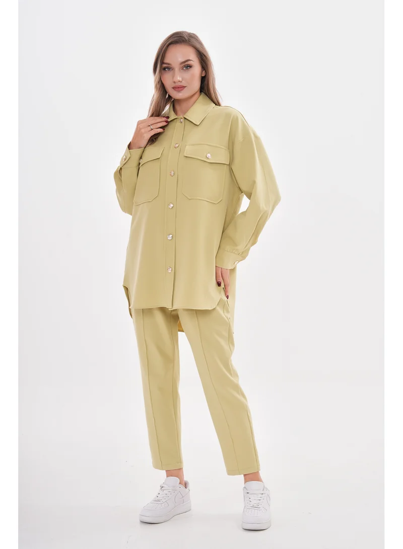 مارفيلا باي رشا طقم كاجوال من قطعتين بجيوب عملية