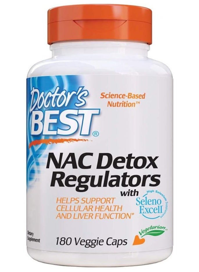 Doctor's BEST Nac Detox Regulators With Seleno Excell 180 Veggie Caps  - Image 1