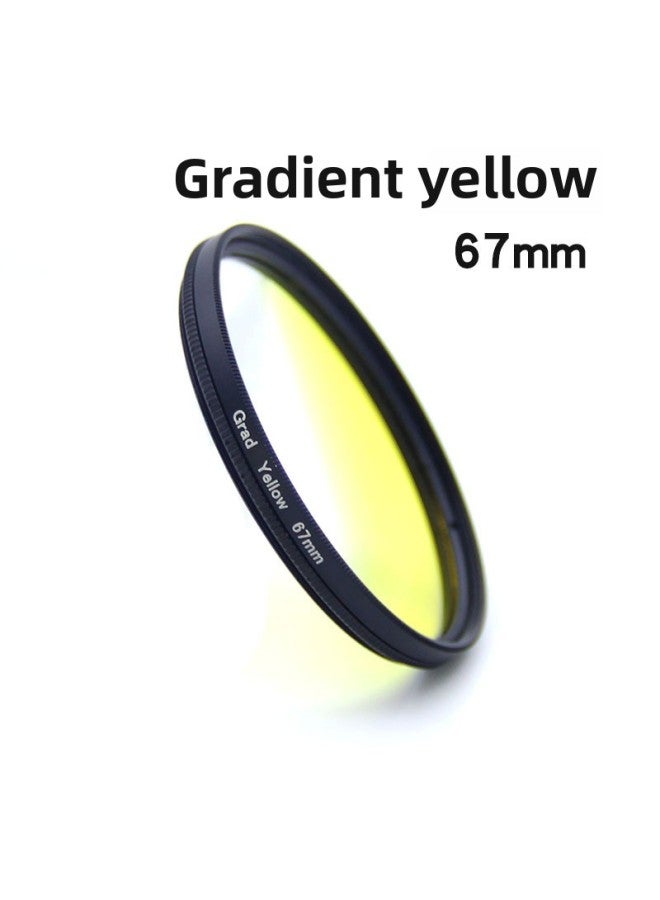 67mm Camera Filter Gradient Mirror Gradient Gray Gradient Blue Travel Shooting Filter Special Effect Lens Filter-Color:Gradient Red 【67mm】 Single Lens  - Image 3