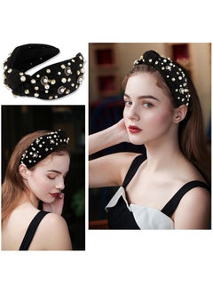 Black Pearl Rhinestone Embellished Knotted Wide Top Headband For Women'S Hair (Seashell, 1 Count) - pzsku/Z933B07AB9107A4FC1C78Z/45/_/1735567103/1aeb9b8f-fafe-443d-980c-04f27b48599f