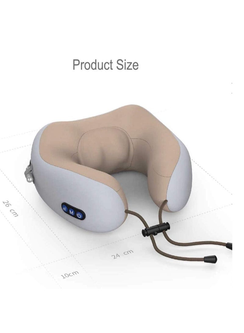 ELTRAZONE جهاز تدليك الرقبة الكهربائي المحمول: ارتقِ بتجربة السفر الخاصة بك باستخدام جهاز تدليك الرقبة الكهربائي المدمج. مصمم لتهدئة عضلات رقبتك وتخفيف التوتر أثناء الرحلات الطويلة، - Image 2