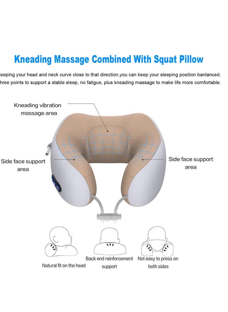 ELTRAZONE جهاز تدليك الرقبة الكهربائي المحمول: ارتقِ بتجربة السفر الخاصة بك باستخدام جهاز تدليك الرقبة الكهربائي المدمج. مصمم لتهدئة عضلات رقبتك وتخفيف التوتر أثناء الرحلات الطويلة، - Image 4