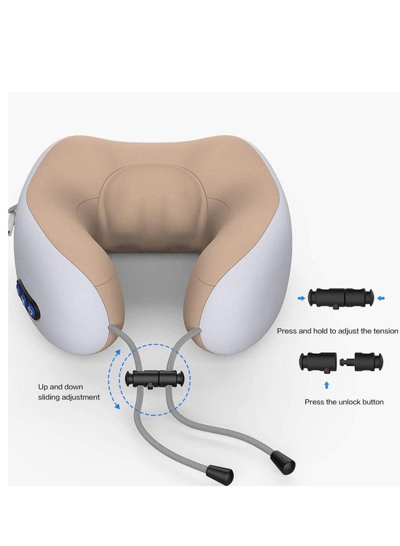 ELTRAZONE جهاز تدليك الرقبة الكهربائي المحمول: ارتقِ بتجربة السفر الخاصة بك باستخدام جهاز تدليك الرقبة الكهربائي المدمج. مصمم لتهدئة عضلات رقبتك وتخفيف التوتر أثناء الرحلات الطويلة، - Image 3
