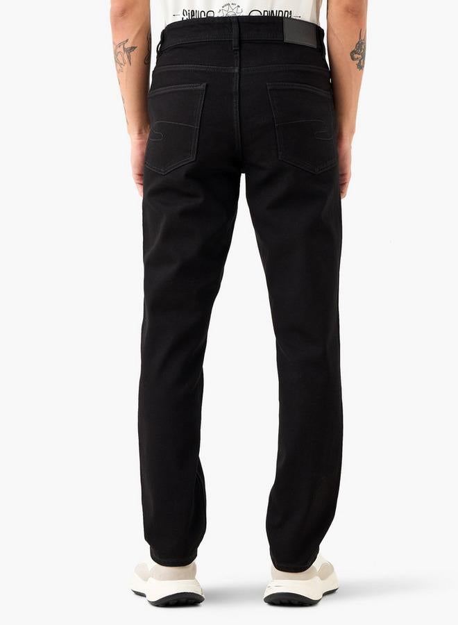 Lee Cooper Slim Fit Jeans with Button Closure and Pockets - Image 3