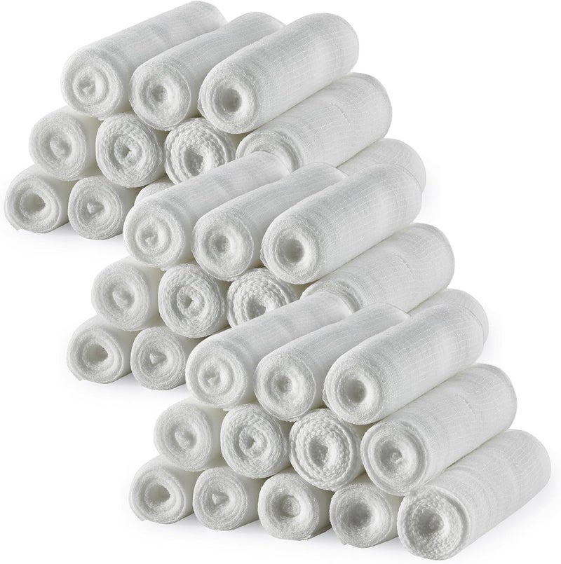 MEDca Gauze Bandage Rolls - (36 Pack) 3 in x 4.1 Yards Per Roll of Medical Grade Gauze Bandage and Stretch Bandage Wrapping for Dressing All Types of Wounds and First Aid Kit by MEDca, (3-Inch, 36 Pcs)