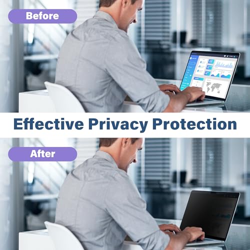 SenseAGE Magnetic Privacy Screen Filter for MacBook Air 13.6 inch (2022-2025, M2, M3, M4), Removable Laptop Privacy Screen Protector, Anti-Blue Light Glare, Compatible with MacBook Air 13.6" - Image 3