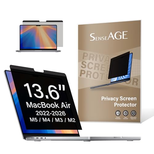 SenseAGE Magnetic Privacy Screen Filter for MacBook Air 13.6 inch (2022-2025, M2, M3, M4), Removable Laptop Privacy Screen Protector, Anti-Blue Light Glare, Compatible with MacBook Air 13.6" - Image 1
