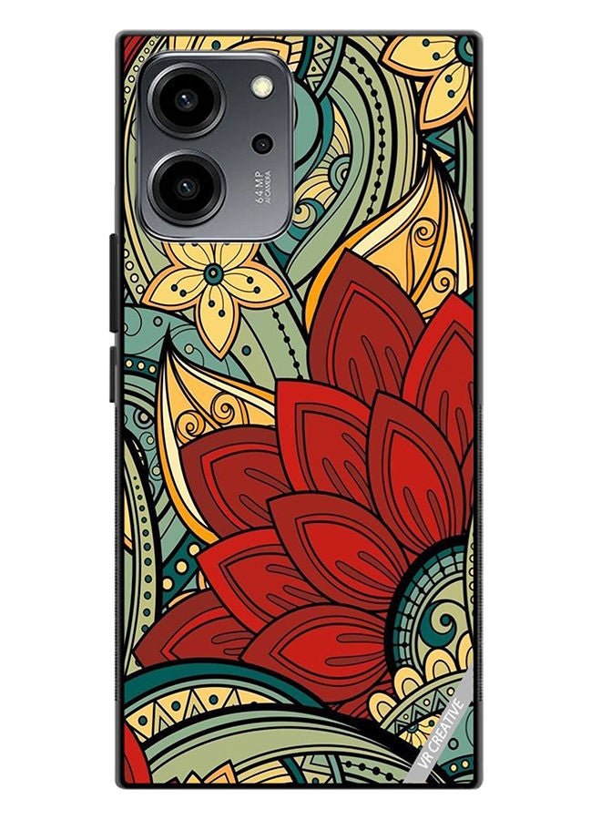 VR CREATIVE Protective Case Cover For Honor 80 SE Flower Design Multicolour - Image 1