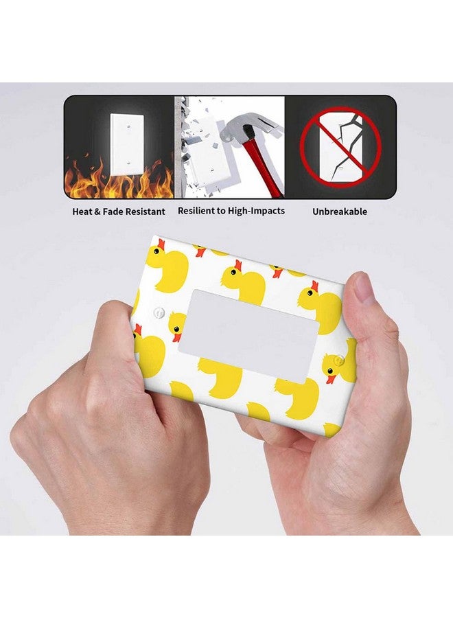 Moslion Duck Toy Single Rocker Wall Switch Plate Cute Animal Shower Ducks Kids 1-Gang Outlet Plug Cover Home Decor For Living Room Bathroom - Image 4