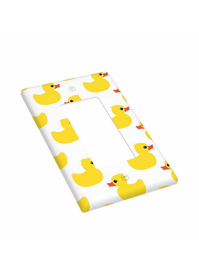 Moslion Duck Toy Single Rocker Wall Switch Plate Cute Animal Shower Ducks Kids 1-Gang Outlet Plug Cover Home Decor For Living Room Bathroom - Image 3