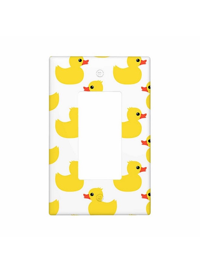 Moslion Duck Toy Single Rocker Wall Switch Plate Cute Animal Shower Ducks Kids 1-Gang Outlet Plug Cover Home Decor For Living Room Bathroom - Image 1