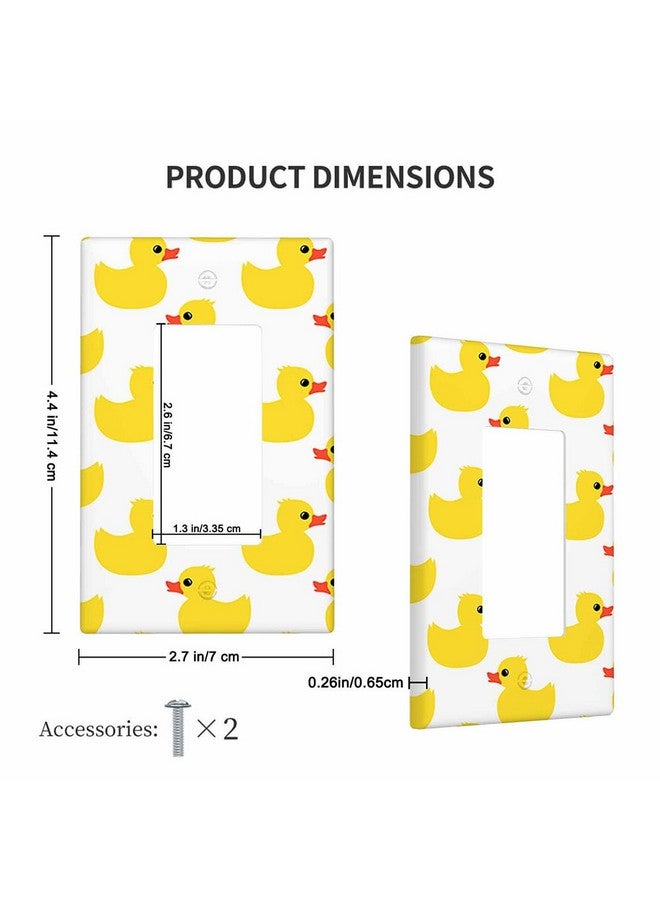 Moslion Duck Toy Single Rocker Wall Switch Plate Cute Animal Shower Ducks Kids 1-Gang Outlet Plug Cover Home Decor For Living Room Bathroom - Image 2
