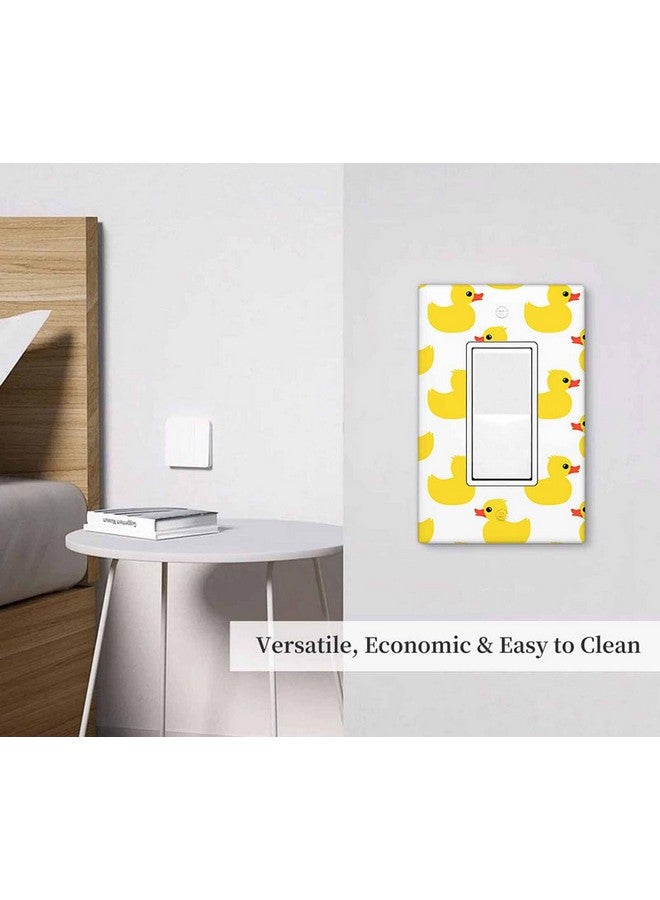 Moslion Duck Toy Single Rocker Wall Switch Plate Cute Animal Shower Ducks Kids 1-Gang Outlet Plug Cover Home Decor For Living Room Bathroom - Image 5