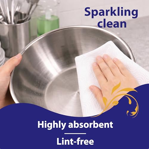 Origami 3 Ply 2 in 1 Luxuria Kitchen Tissue Paper Roll | Tough, Super Absorbent & Food Safe Tissues for Spotless Cleaning | Ideal for Multi Purpose Use (50 Pulls Per Roll, 100 Sheets) - Image 4