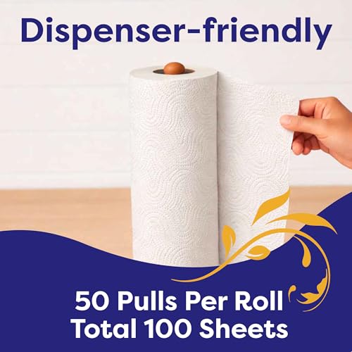 Origami 3 Ply 2 in 1 Luxuria Kitchen Tissue Paper Roll | Tough, Super Absorbent & Food Safe Tissues for Spotless Cleaning | Ideal for Multi Purpose Use (50 Pulls Per Roll, 100 Sheets) - Image 3