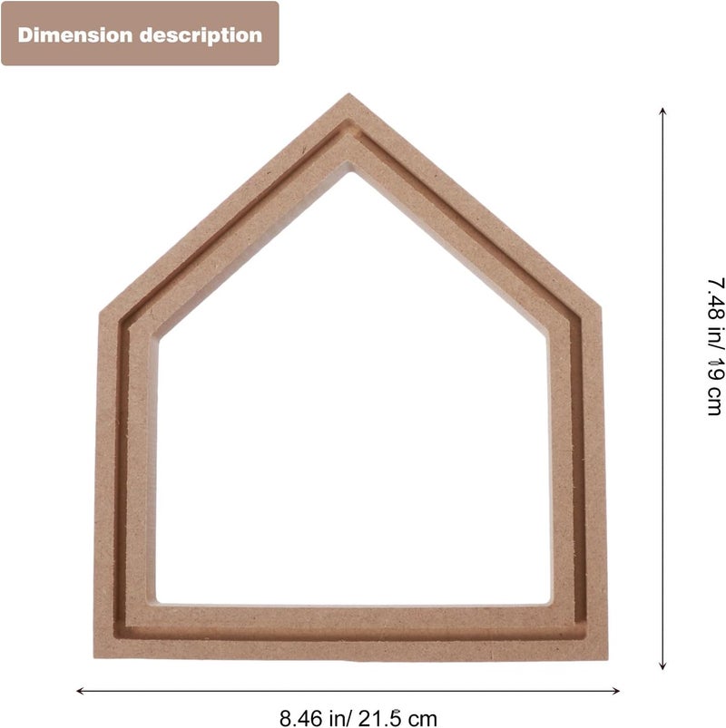 ABOOFAN Creative DIY Embroidery Hoop Display Rack, Wood Needlework Frame Cross Stitch Fabric Fixing Ring, Small House Shape for Handmade Craft and Needlework Projects - Image 2