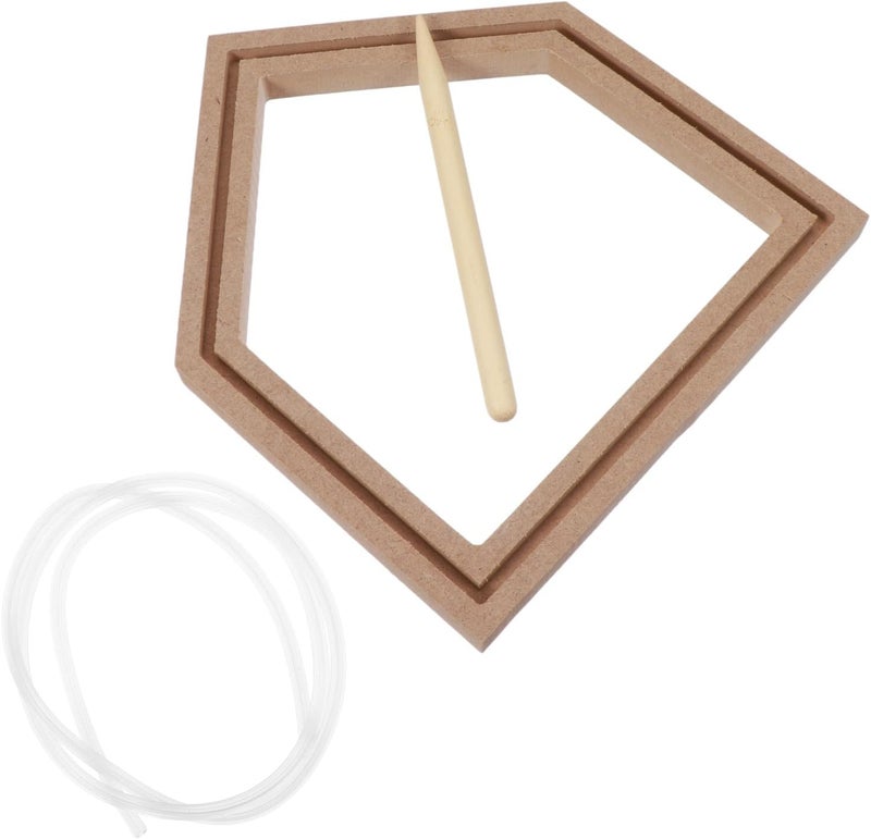 ABOOFAN Creative DIY Embroidery Hoop Display Rack, Wood Needlework Frame Cross Stitch Fabric Fixing Ring, Small House Shape for Handmade Craft and Needlework Projects - Image 1