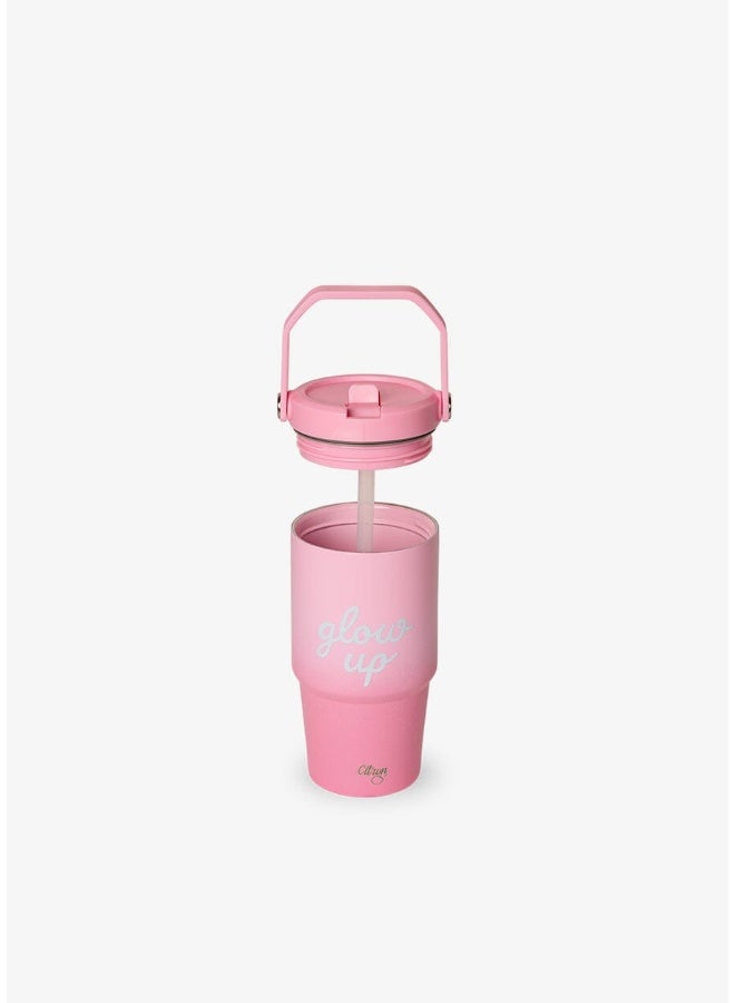 Citron - Glow Up Stainless Steel Insulated Tumbler - Pink - 600 ml - Image 3