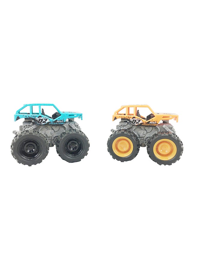 Galaxy Toys Galaxy Friction Truck - 12 cm Assorted Set | Pull-Back Powered Trucks | Special Big Wheel 4WD Series | Off-Road Orange, Blue & Green Trucks | Durable Plastic | Kids Vehicle Toy  - Image 5