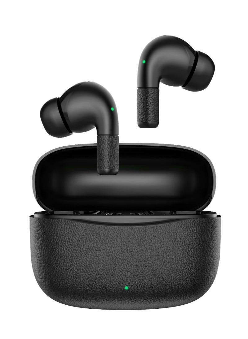 GREEN LION - True Wireless Earbuds Santorini 2 TWS with Voice Assistant / ENC Dual Mic / Touch Control / High Quality Sound / Sleek and Compact / Sweat Resistant / Workout/ Outdoor / Running - Black - Image 1