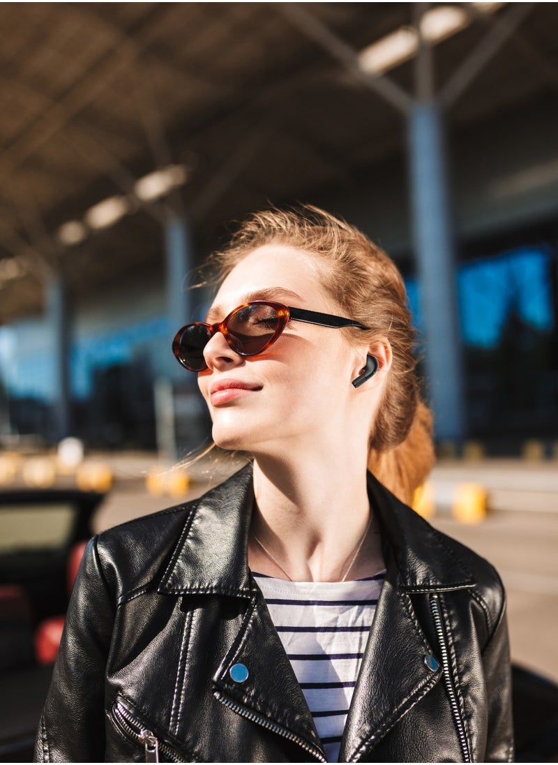 GREEN LION - True Wireless Earbuds Santorini 2 TWS with Voice Assistant / ENC Dual Mic / Touch Control / High Quality Sound / Sleek and Compact / Sweat Resistant / Workout/ Outdoor / Running - Black - Image 1