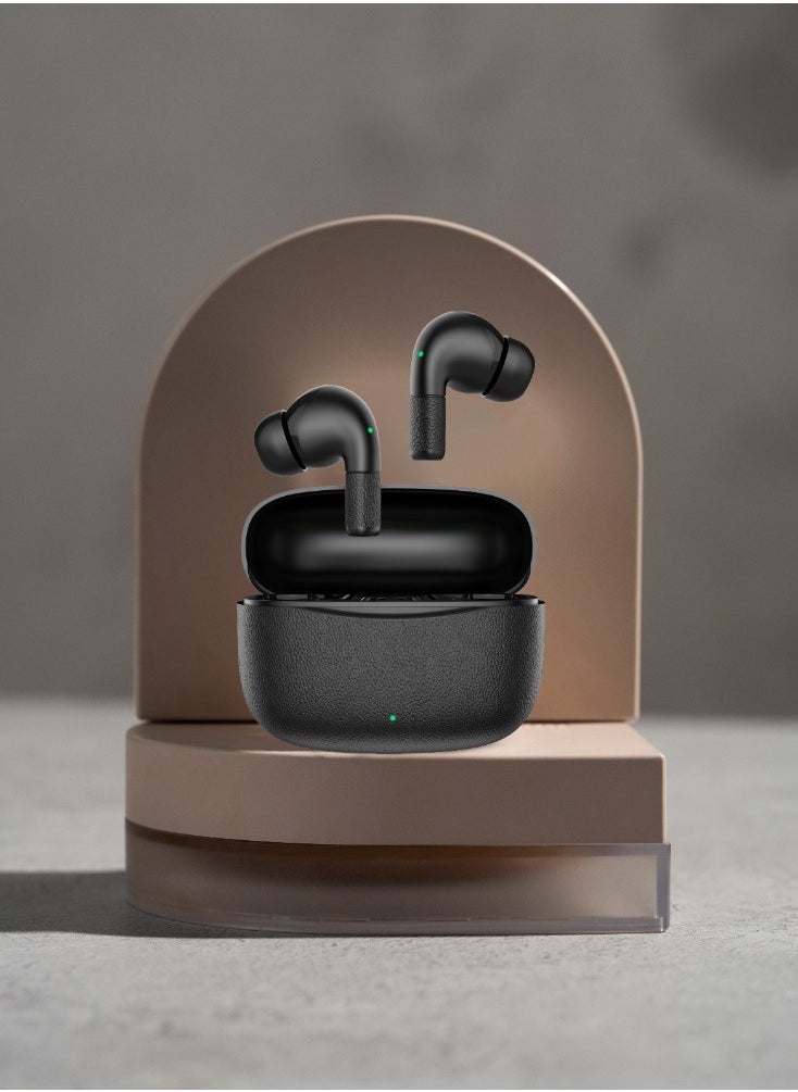 GREEN LION - True Wireless Earbuds Santorini 2 TWS with Voice Assistant / ENC Dual Mic / Touch Control / High Quality Sound / Sleek and Compact / Sweat Resistant / Workout/ Outdoor / Running - Black - Image 1