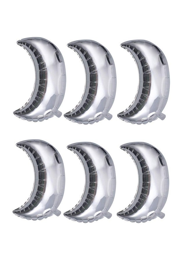 Lamantery 18 Inch Moon Foil Balloon Mylar Balloons for Baby Shower,Wedding,Party Decoration (12pcs,Silver) - Image 2
